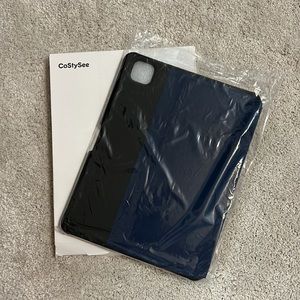CoStySee I PAD case Navy blue with black stripe. New in box.